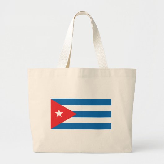 De vlag van Cuba Grote Tote Bag (Voorkant)