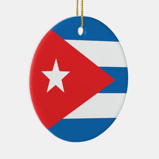 De vlag van Cuba Keramisch Ornament (Rechts)