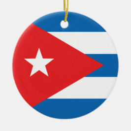 De vlag van Cuba Keramisch Ornament
