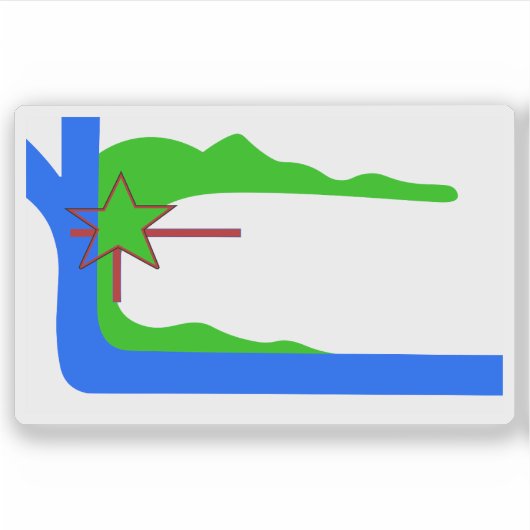 De vlag van Cumanayagua, Cuba Sticker (Voorkant)