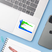 De vlag van Cumanayagua, Cuba Sticker (Laptop met iPhone)