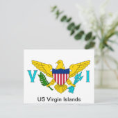 De vlag van de Amerikaanse Maagdeneilanden Briefkaart (Staand voorkant)