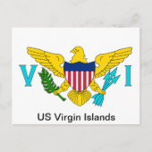 De vlag van de Amerikaanse Maagdeneilanden Briefkaart (Voorkant)