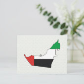 De vlag van de Arabische Emiraten is groot Briefkaart (Staand voorkant)