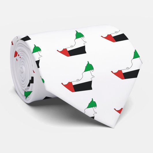De vlag van de Arabische Emiraten is groot Stropdas (Opgerold)