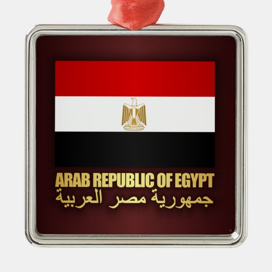 De vlag van de Arabische Republiek Egypte Metalen Ornament (Voorkant)