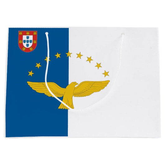 De vlag van de Azoren Groot Cadeauzakje (Voorkant)