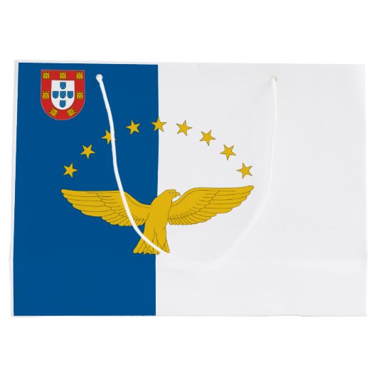 De vlag van de Azoren Groot Cadeauzakje (Achterkant)