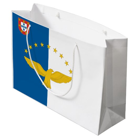 De vlag van de Azoren Groot Cadeauzakje (Achterkant Gekanteld)