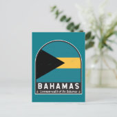 De vlag van de Bahama's is  Briefkaart (Staand voorkant)