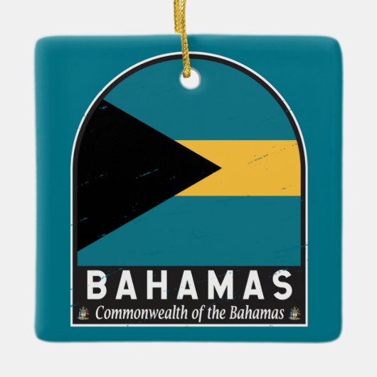 De vlag van de Bahama's is Keramisch Ornament (Voorkant)
