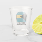 De vlag van de Bahama's is  Shot Glas (Achterkant)
