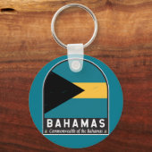 De vlag van de Bahama's is  Sleutelhanger (Voorkant)