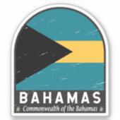 De vlag van de Bahama's is Sticker (Voorkant)