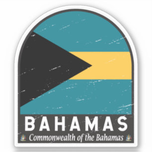 De vlag van de Bahama's is  Sticker