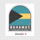 De vlag van de Bahama's is Sticker (Vel)