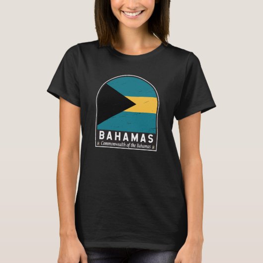De vlag van de Bahama's is  T-shirt (Voorkant)