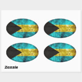 De vlag van de Bahama's Ovale Sticker (Vel)