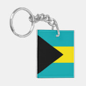 De vlag van de Bahama's Sleutelhanger (Voorkant Links)