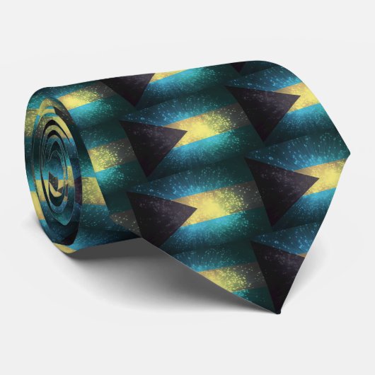 De vlag van de Bahama's Stropdas (Opgerold)