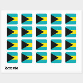 De vlag van de Bahama's Vierkante Sticker (Vel)