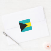 De vlag van de Bahama's Vierkante Sticker (Envelop)