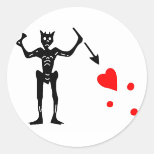 De vlag van de Blackbeard Authentic Ronde Sticker