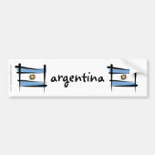 De Vlag van de Borstel van Argentinië Bumpersticker (Voorkant)