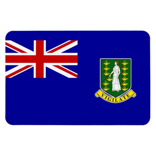 De vlag van de Britse Maagdeneilanden Magneet (Horizontaal)