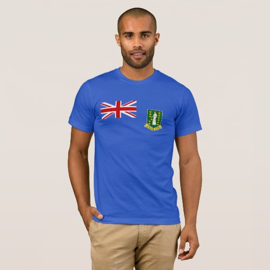 De vlag van de Britse Maagdeneilanden T-shirt (Voorkant volledig)