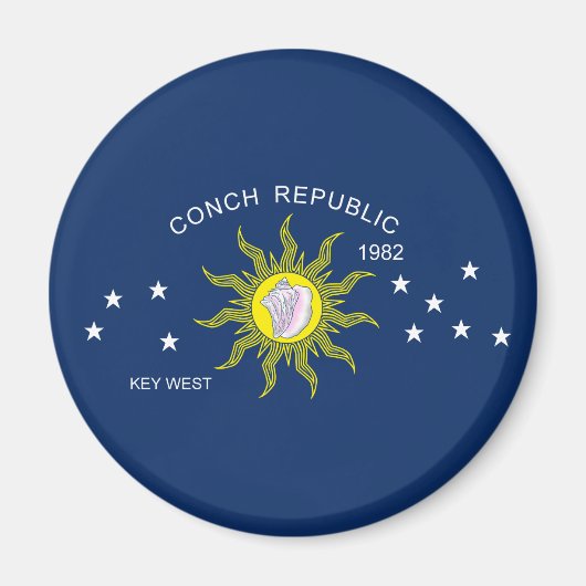 De vlag van de Conch Republic Magneet (Voorkant)