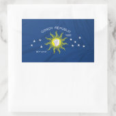 De vlag van de Conch Republic Rechthoekige Sticker (Tas)