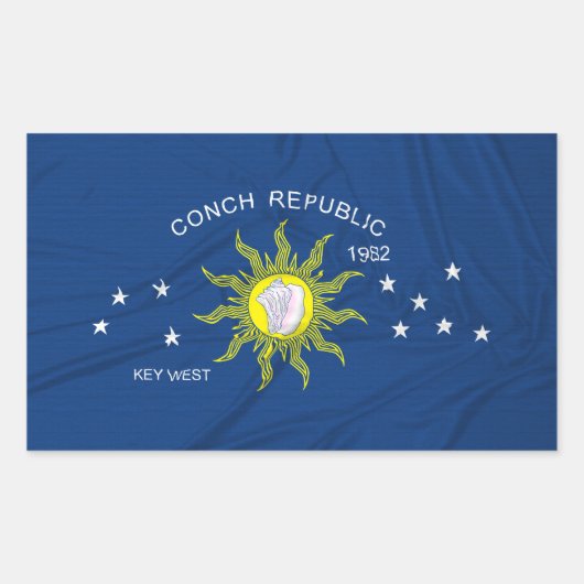 De vlag van de Conch Republic Rechthoekige Sticker (Voorkant)