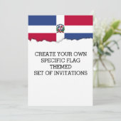 De vlag van de Dominicaanse Republiek Kaart (Staand voorkant)