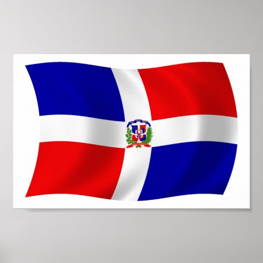 De vlag van de Dominicaanse Republiek Poster (Voorkant)