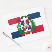 De vlag van de Dominicaanse Republiek Rechthoekige Sticker (Envelop)