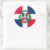 De vlag van de Dominicaanse Republiek Ronde Sticker (Tas)