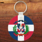 De vlag van de Dominicaanse Republiek Sleutelhanger (Voorkant)