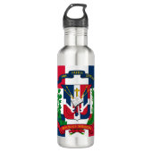 De vlag van de Dominicaanse Republiek Waterfles (Voorkant)