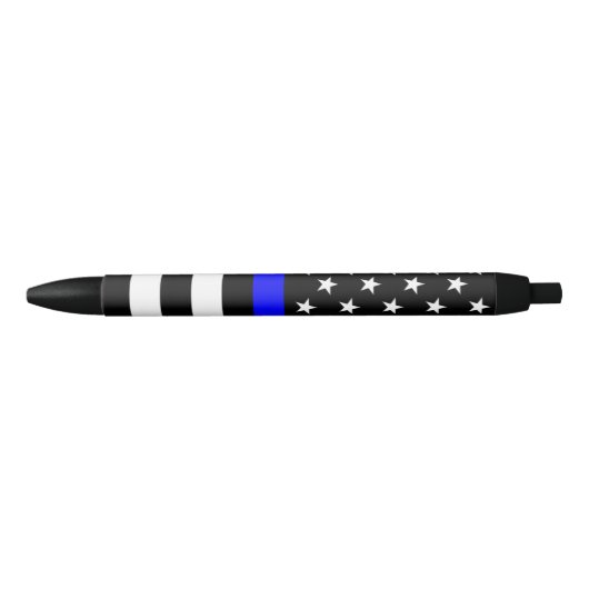 De vlag van de dun blauwe lijn zwarte inkt pen (Voorkant)