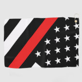 De vlag van de dunne rode lijn golfhanddoek (Horizontaal)