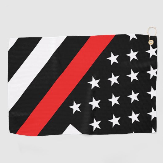 De vlag van de dunne rode lijn golfhanddoek (Horizontaal)
