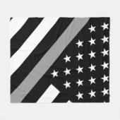 De vlag van de dunne zilverlijn fleece deken (Voorkant (Horizontaal))