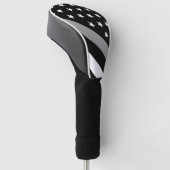 De vlag van de dunne zilverlijn golfheadcover (Schuin)