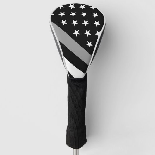 De vlag van de dunne zilverlijn golfheadcover (Voorkant)
