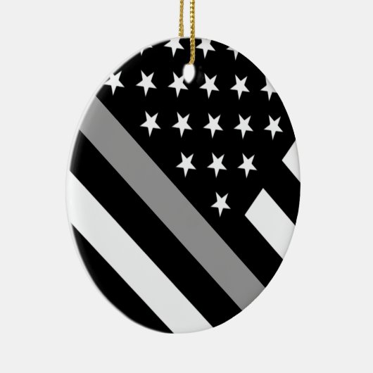 De vlag van de dunne zilverlijn keramisch ornament (Rechts)