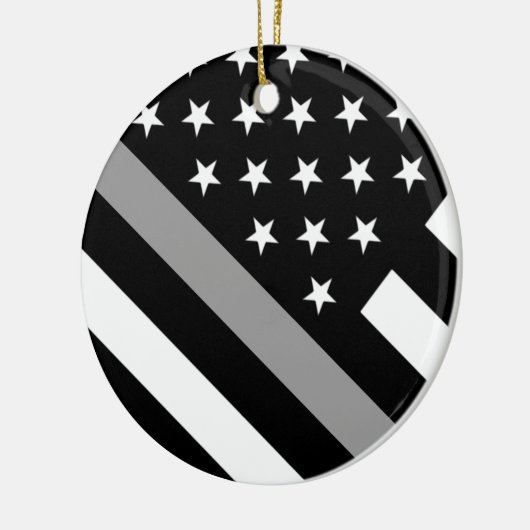 De vlag van de dunne zilverlijn keramisch ornament (Links)