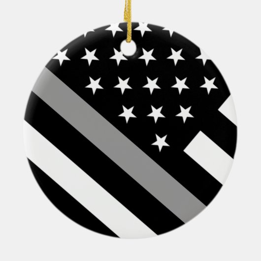 De vlag van de dunne zilverlijn keramisch ornament (Achterkant)