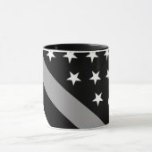 De vlag van de dunne zilverlijn mok (Midden)