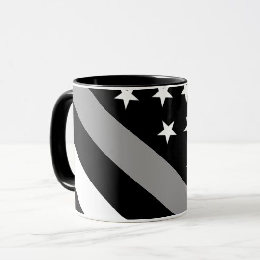 De vlag van de dunne zilverlijn mok (Voorkant links)
